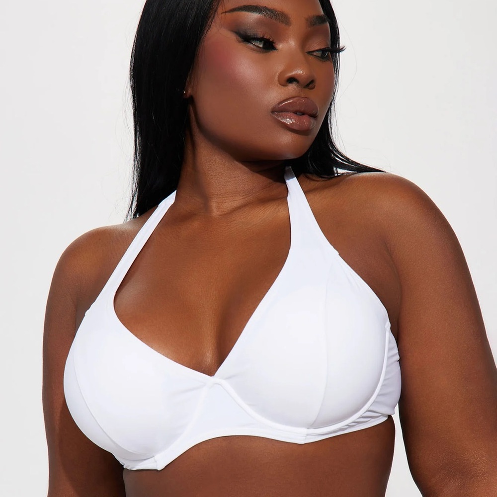 Plus white bikini top- brand new